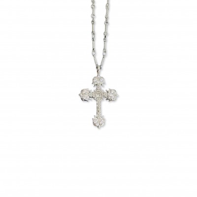 CHROME HEARTS FILIGREE CROSS PENDANT NECKLACE